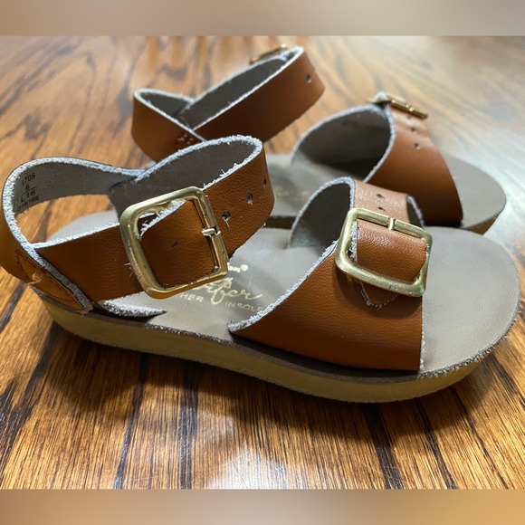 Sun-San Salt Water Sandals, Surfer style, Hook & Loop, Tan, Toddler 6 - Picture 8 of 8